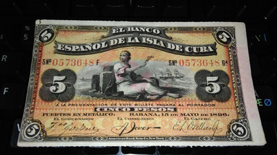 Kuuba Cuba 5 Pesos 1896