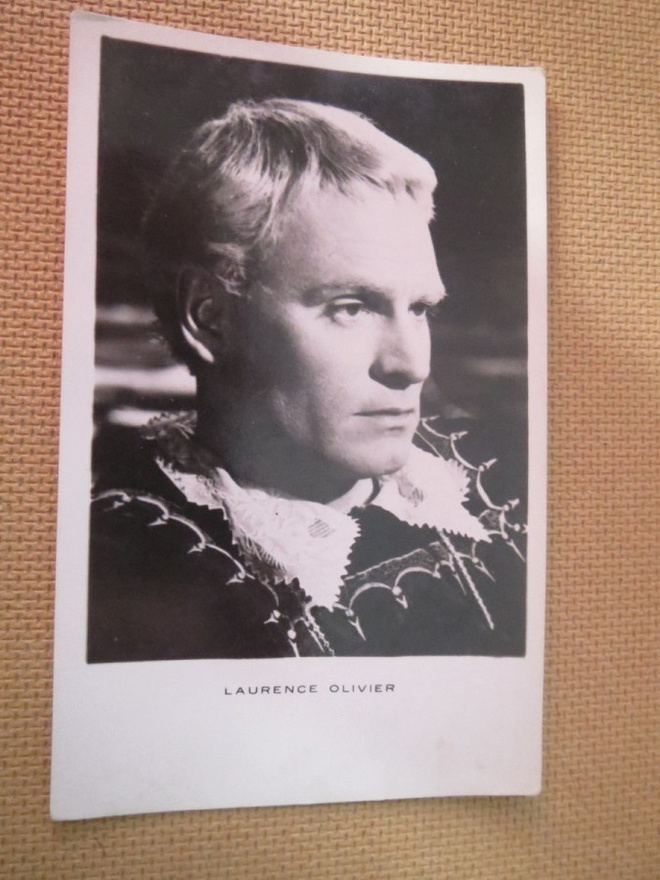 Vintage valokuvakortti - Laurence Olivier