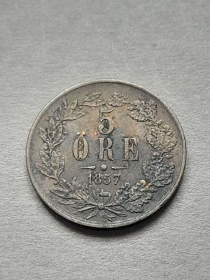 Ruotsi 5 öre 1857