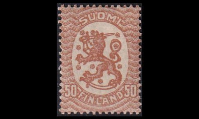 73 ** M-17 50p ruskea (1917)