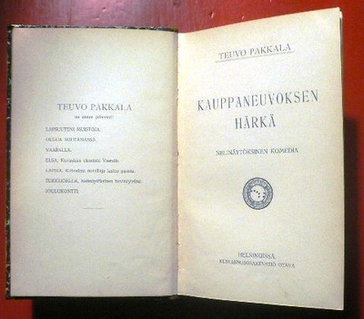 Teuvo Pakkala : Kauppaneuvoksen härkä 1901 1.p.