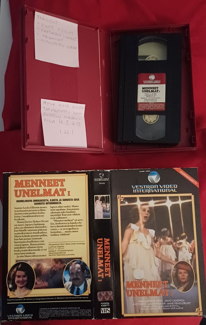 Menneet Unelmat 1 (Vestron Video) VHS FiX