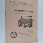 E. & J. Leino Oy hinnasto n:o 628 huhtikuulla 1952 - pikkukuva 1