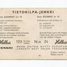 Purkkakuva Hellas TIETOKILPA-Jenkki n:o 24 Ulkomaat. - pikkukuva 2