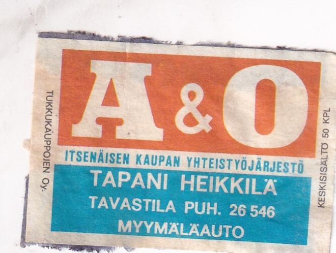 Tavastila. Tapani Heikkilä . A & O.  s83