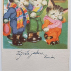 Vanha kissa kolmikko kortti - pikkukuva 1