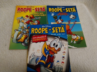 ROOPE-SETÄ  3 kpl  344, 346, 347   HYVÄ