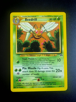 Pokemon kortti Beedrill Neo Discovery rare