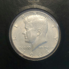USA Half Dollar 1964 hopea 90% - pikkukuva 1