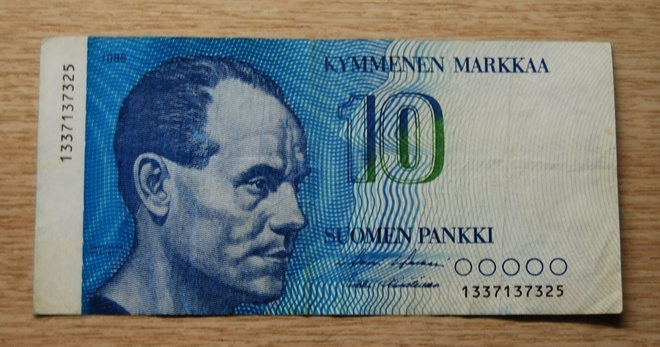 Paavo Nurmi Suomen pankki 10 Markkaa 1986