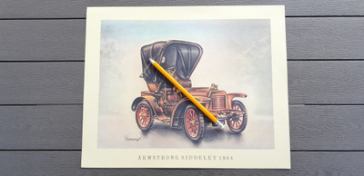 Armstrong Siddeley 1904 Iso 37,5x30 cm Hieno Keräilykuva