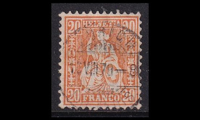 Sveitsi 24 o Istuva Helvetia 20 C loisto Zyrich 12.VIII.79 (