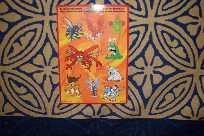 Postikortti Digimon digital monsters tarra digimoneja