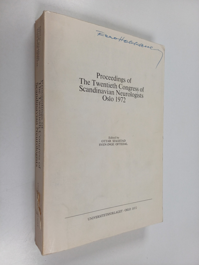 Ottar Sjaastad ym. : Proceedings of the Twentieth Congres...
