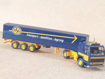 Volvo FL10 Rekka 1999 sininen ASG 1:87 Wiking