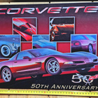 Corvette 50 vuotta peltitaulu hieno. Made in USA - pikkukuva 1