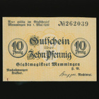 Saksa Notgeld 10 Pfennig, Memmingen - pikkukuva 1