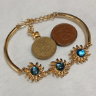 Upea 18k kullattu Kanadalainen rannekoru Gold plated Vintage - pikkukuva 5