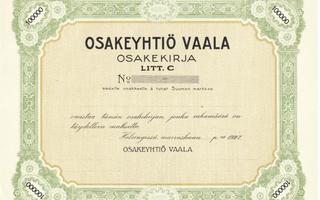OKK 1927 Vaala Oy, bla Helsinki osakekirja