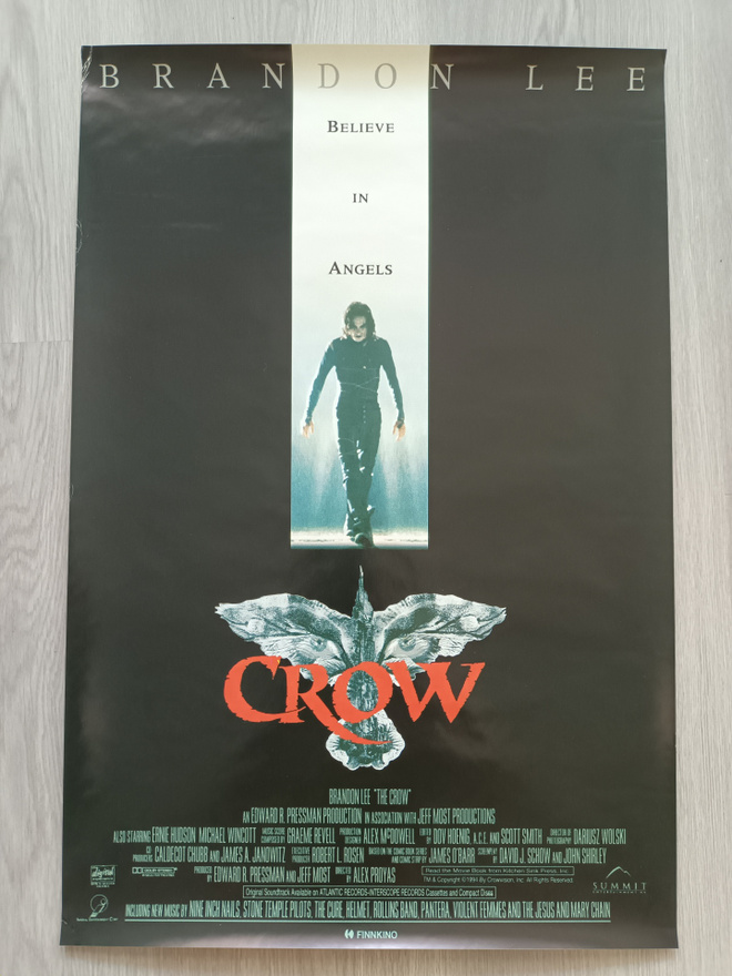 The Crow - Korppi (Brandon Lee) Finnkino promojuliste 1994