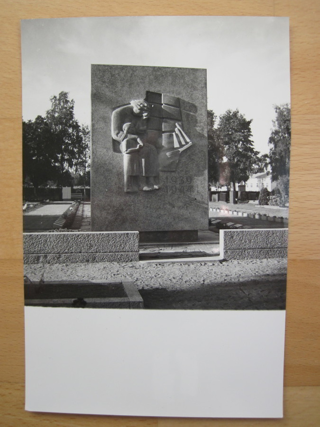 VANHA Valokuva Rauma Sankaripatsas 1940-l
