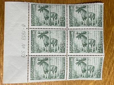 TUB 1953 25MK+5MK NUMERO KUUSILO**