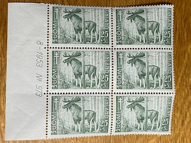 TUB 1953 25MK+5MK NUMERO KUUSILO**