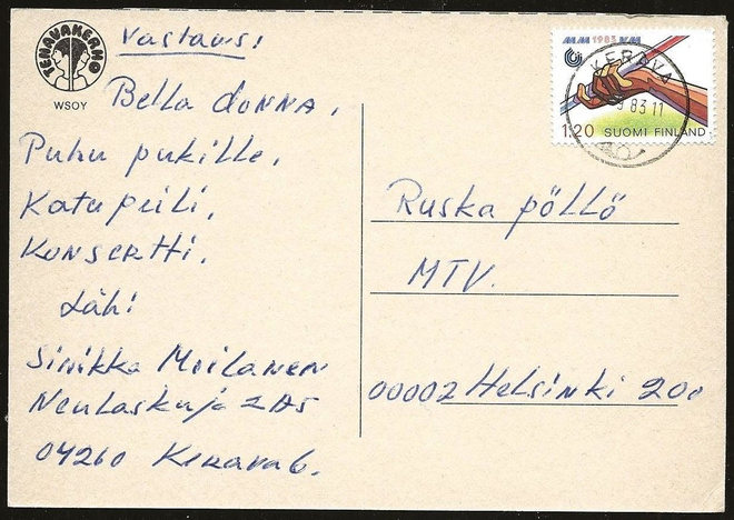 Yleisurheilun MM 1,20mk (1983) Kerava loisto