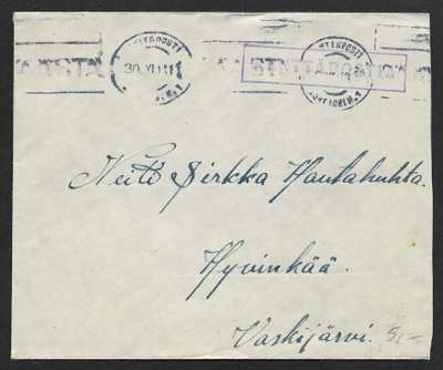 Kenttäpostia - Kenttäpostia + KPK 1 30.11.1943