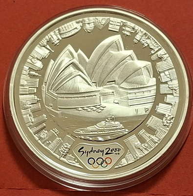 Australia 1 oz 999 hopeaa, Sydney Olympics. (KD4)