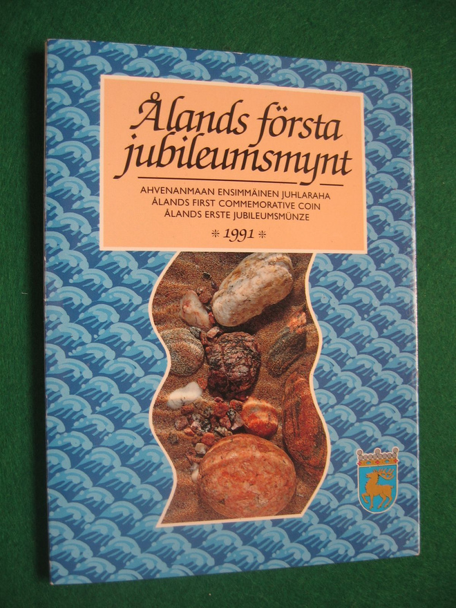 100 mk hopea juhlaraha Ahvenanmaa - 1991