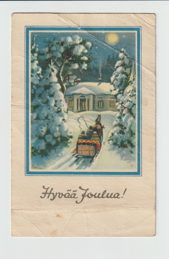 Postikortti, JOULUKORTTI , Vanha