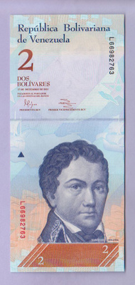 Venezuela 2 Bolivares v.2012 UNC P-88