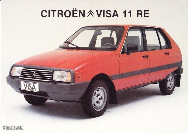 Citroen Visa 11 RE -esite 80-luvun alusta