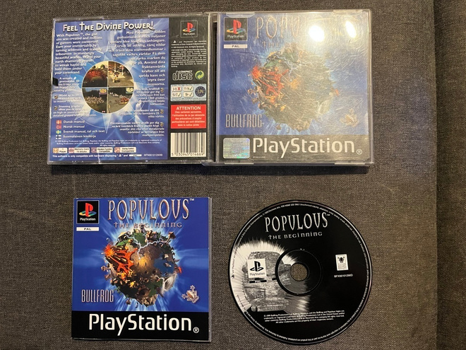Populous - The Beginning PS1 (Suomijulkaisu)