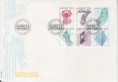 Ruotsi FDC 1984 Made in Sweden.