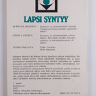 Seppo Saarikoski : Lapsi syntyy - pikkukuva 2