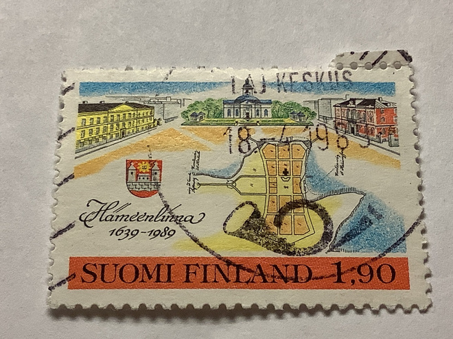 1066/ 1989 Hämeenlinna o leimattu