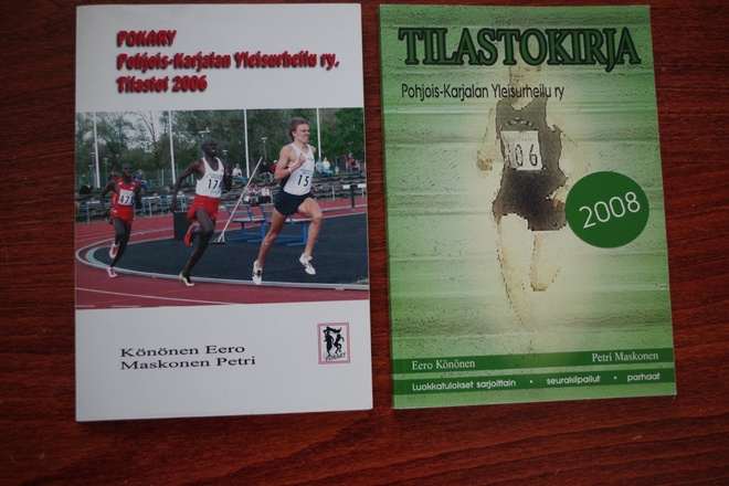 Pohjois-Karjalan yleisurheilutilastokirjat 2006 ja 2008