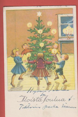Tuure Saloranta Lapset kuusen ympärillä