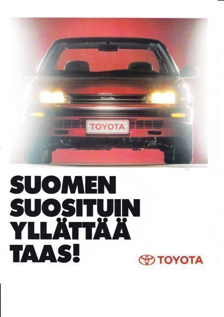 Toyota Corolla ja Carina -esite, 1990