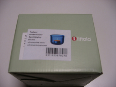 Iittala Valkea kynttilälyhty, ultramariininsininen