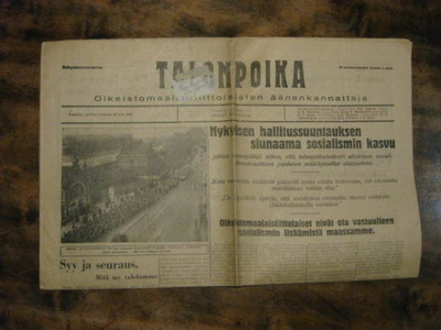 Sanomalehti: Talonpoika 22.6.1939