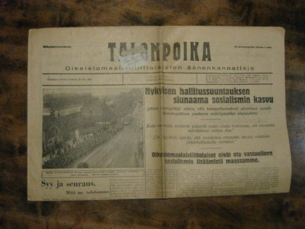 Sanomalehti: Talonpoika 22.6.1939
