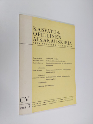 Kasvatusopillinen aikakauskirja 1968/3