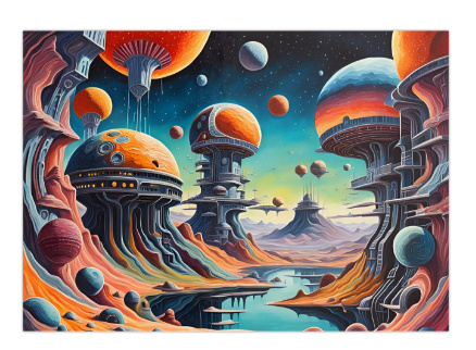 100 kpl uusia Science Fiction taide julisteita koko A4