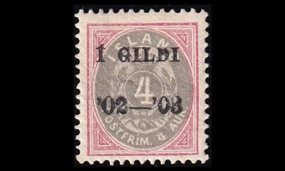 Islanti 25B * Ovaali Gildi 4 Aur (1902)