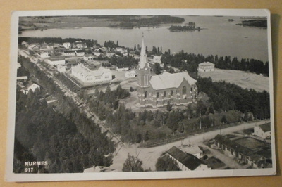Nurmes N:o 917, kirkko, keskustaa, Velj. Karhumäki, ei p.