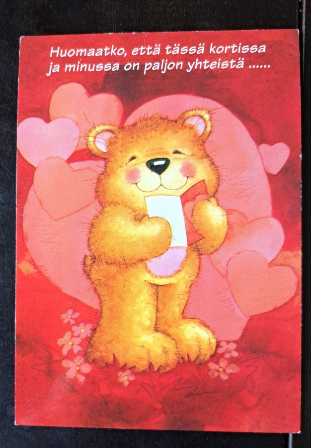 Nalle lukee korttia, , uusi kortti