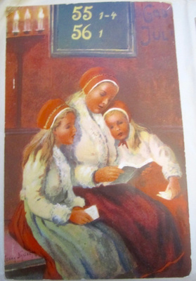 2 VANHAA Postikorttia mm. Jenny Nyström 1900-l